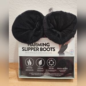 Brookstone Eucalyptus Hot/Cold Therapy Slipper Boots, NIP